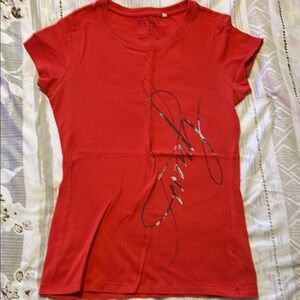 Guess Red Fitted Short Sleeve T-Shirt